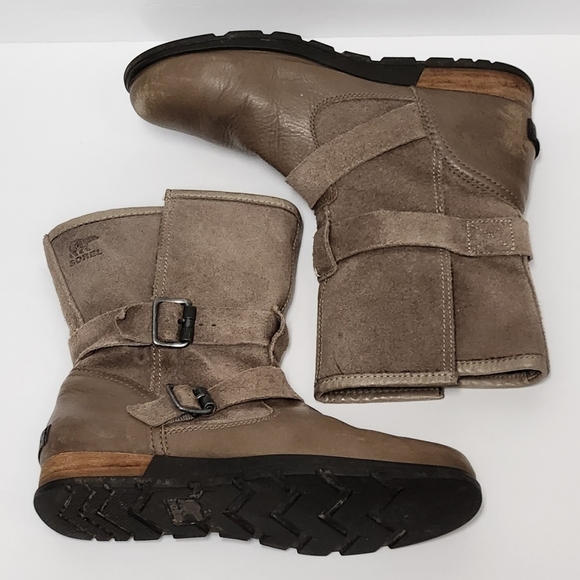 Sorel Major Moto Boots Tan Taupe - Picture 7 of 12
